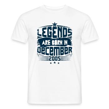 Legends Are Born In December 2005 - T-shirt homme - blanc - Devant - AI Model Male 178 dark (178cm)