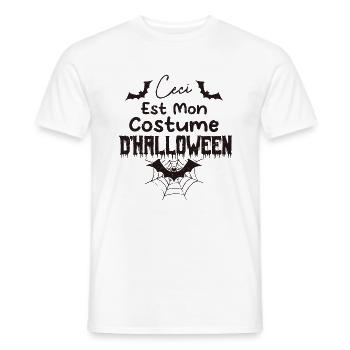 Ceci Est Mon costume d’halloween - T-shirt homme - blanc - Devant - AI Model Male 178 dark (178cm)