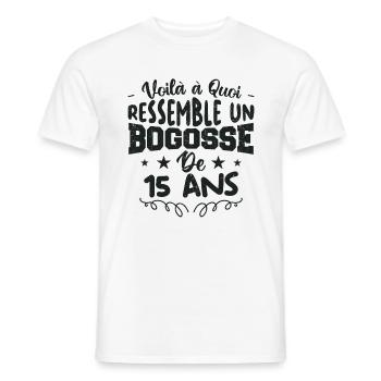 Voilà à quoi ressemble un bogosse de 15 ans | cad - T-shirt homme - blanc - Devant - AI Model Male 178 dark (178cm)