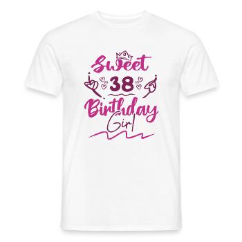 Süßes 38 Geburtstagskind | Geschenk Geburtstag - Männer T-Shirt - Weiß - Vorne - AI Model Male 178 dark (178cm)