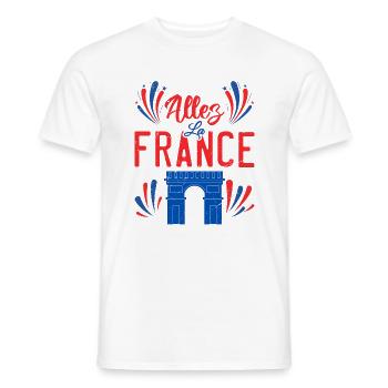 Allez La France - T-shirt homme - blanc - Devant - AI Model Male 178 dark (178cm)