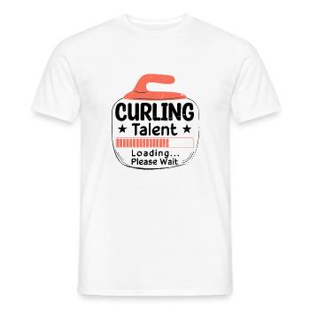 Chargement des talents de curling - T-shirt homme - blanc - Devant - AI Model Male 178 dark (178cm)