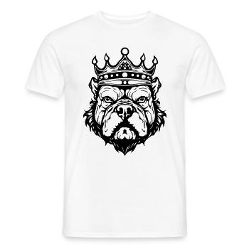 Bulldog Krone Hund König - Männer T-Shirt - Weiß - Vorne - AI Model Male 178 dark (178cm)