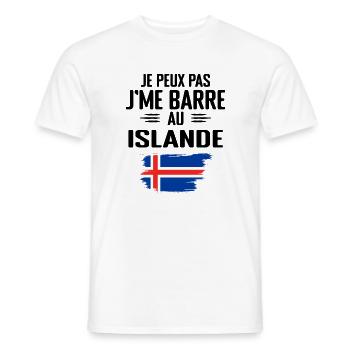 Je Peux Pas J'me Barre Au Islande - T-shirt homme - blanc - Devant - AI Model Male 178 dark (178cm)