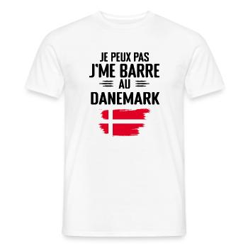 Je Peux Pas J'me Barre Au Danemark - T-shirt homme - blanc - Devant - AI Model Male 178 dark (178cm)