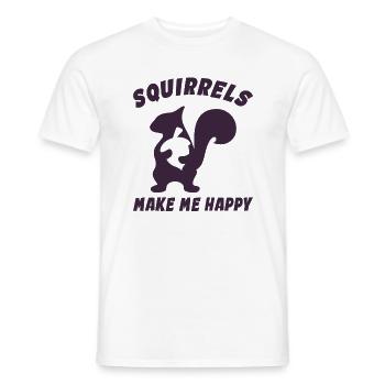 Cute Squirrel For Squirrel Lovers - Men's T-Shirt - white - Front - AI Model Male 178 dark (178cm)