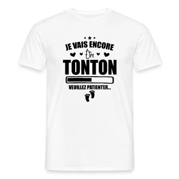 Je Vais Encore être Tonton - Nouveau Tonton Cadeau - T-shirt homme - blanc - Devant - AI Model Male 178 dark (178cm)