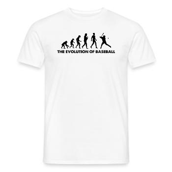The Evolution Of Baseball - Männer T-Shirt - Weiß - Vorne - AI Model Male 178 dark (178cm)