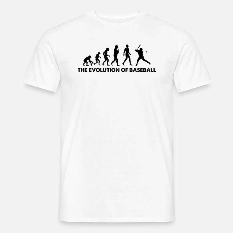 The Evolution Of Baseball - Männer T-Shirt - Weiß