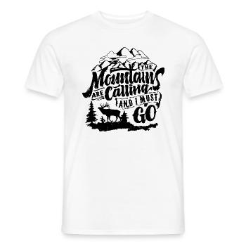 Les montagnes appelant et je dois aller - T-shirt homme - blanc - Devant - AI Model Male 178 dark (178cm)
