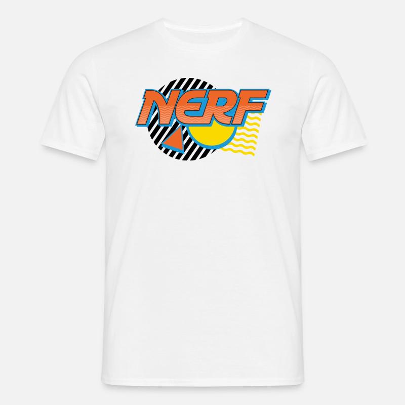 Nerf Retro 90'er-logo - T-shirt til herrer - hvid