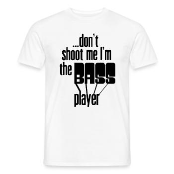 ne me tire pas BASS - T-shirt homme - blanc - Devant - AI Model Male 178 dark (178cm)