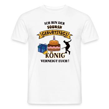 Squash Squasher Geburtstag Squashspieler Geb Spiel - Männer T-Shirt - Weiß - Vorne - AI Model Male 178 dark (178cm)