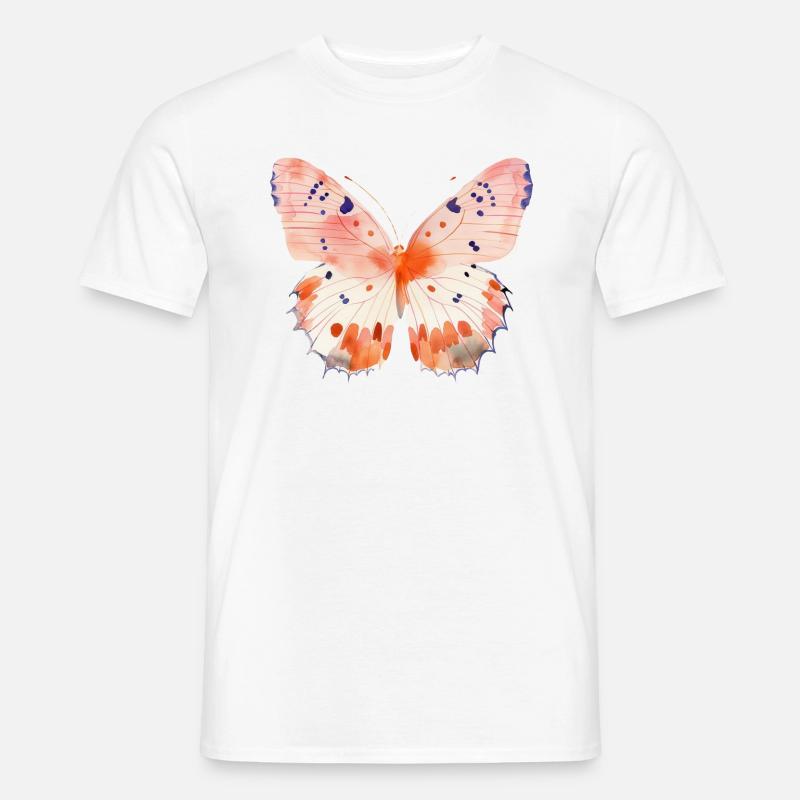 Schmetterling - Männer T-Shirt - Weiß