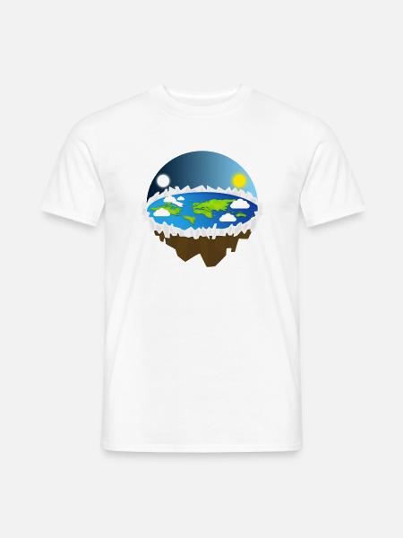 Flache Erde - Männer T-Shirt - Weiß