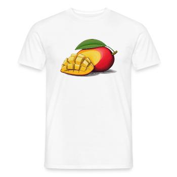 Mango - Men's T-Shirt - white - Front - AI Model Male 178 dark (178cm)