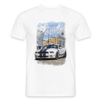 FoMu 2019 Shirt 190 ohne Marke Logo und Emblem - Männer T-Shirt - Weiß - Vorne - AI Model Male 178 dark (178cm)