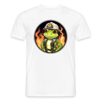 Feuerwehr Frosch - Männer T-Shirt - Weiß - Vorne - AI Model Male 178 dark (178cm)