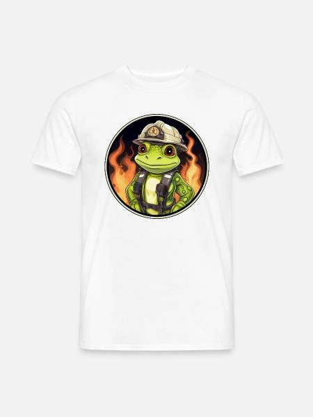 Fire Brigade Frog - Men's T-Shirt - white
