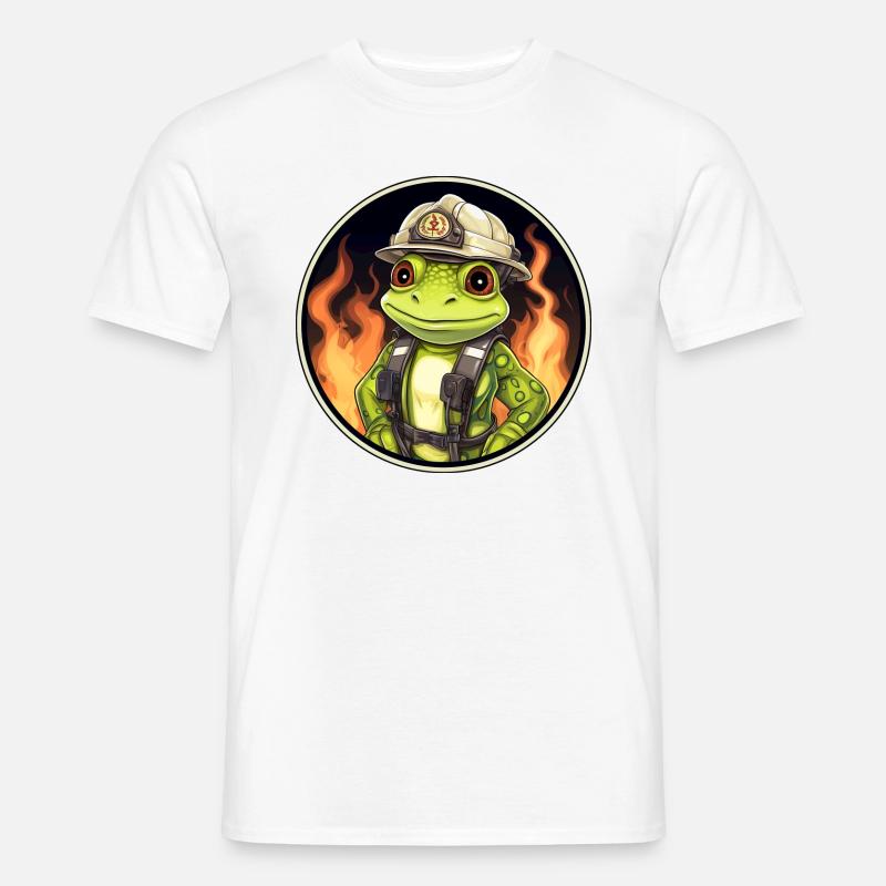 Fire Brigade Frog - Men’s T-shirt - white
