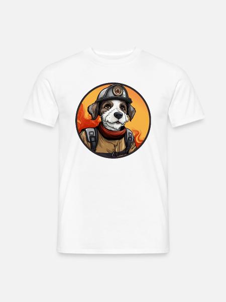 Fire Brigade Dog - Men's T-Shirt - white
