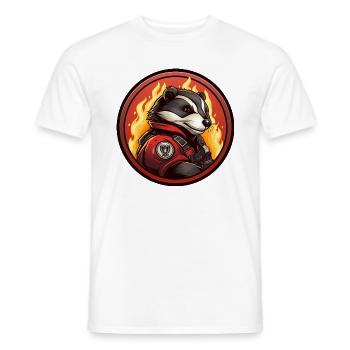 Dachse Feuerwehr / Feuerwehrmann Dachs - Männer T-Shirt - Weiß - Vorne - AI Model Male 178 dark (178cm)