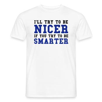 Smarter - T-shirt homme - blanc - Devant - AI Model Male 178 dark (178cm)