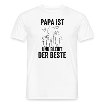 Dad is and always will be the best - Men's T-Shirt - white - Front - AI Model Male 178 dark (178cm)