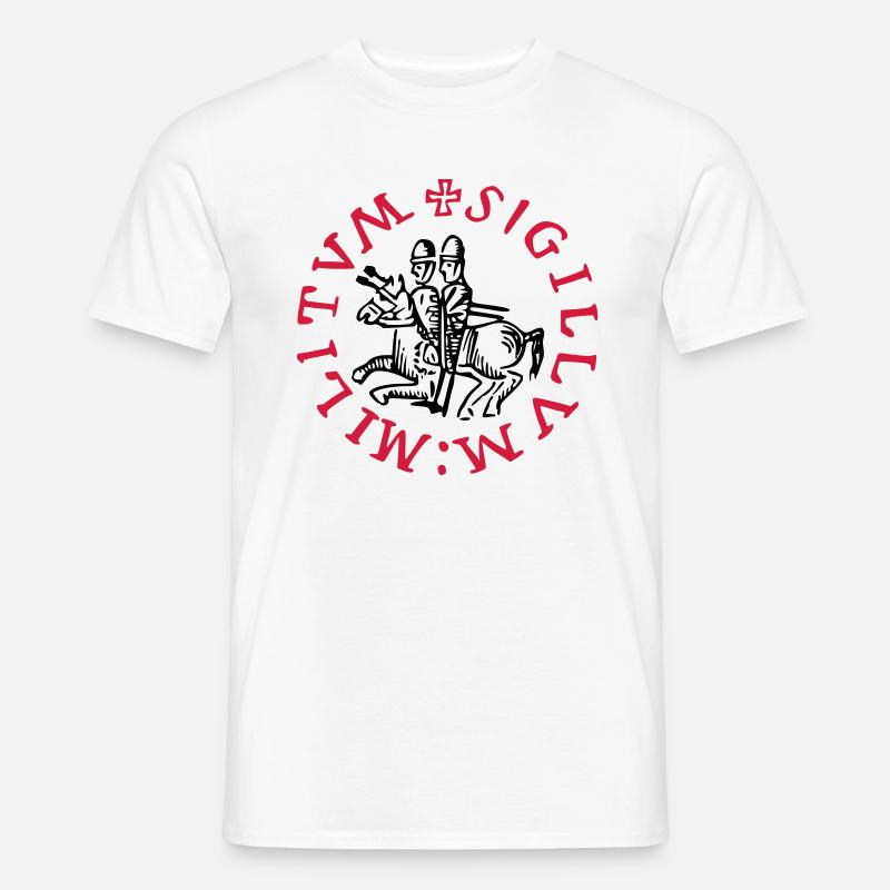templars knights symbol - Männer T-Shirt - Weiß