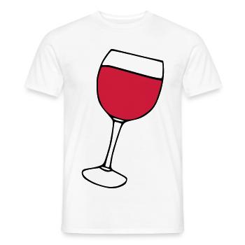 Rotwein im Glas - Männer T-Shirt - Weiß - Vorne - AI Model Male 178 dark (178cm)