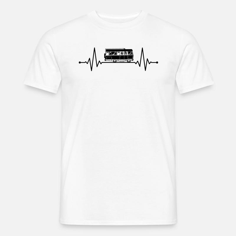 Camper Motorhome Trekking Frequency Pulse Gift - Men’s T-shirt - white