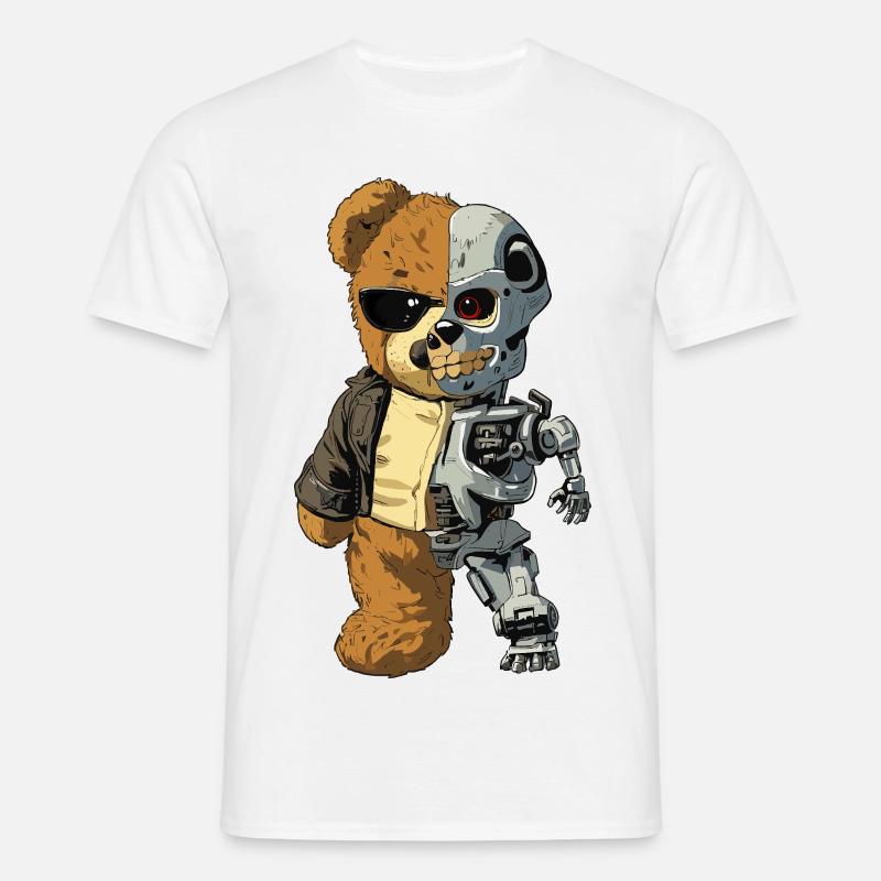 Bear Robot Cyborg - Men's T-Shirt - white