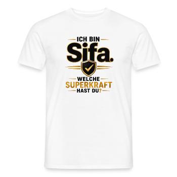 Ich bin Sifa – Welche Superkraft hast du? - Männer T-Shirt - Weiß - Vorne - AI Model Male 178 dark (178cm)