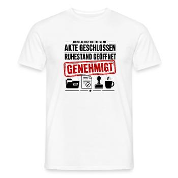 Ruhestand - Akte geschlossen  - Männer T-Shirt - Weiß - Vorne - AI Model Male 178 dark (178cm)
