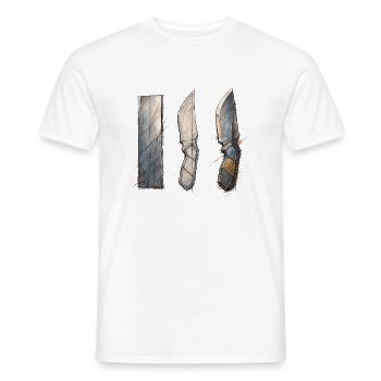 Lames géométriques III - T-shirt homme - blanc - Devant - AI Model Male 178 dark (178cm)