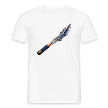 Shimmering Spear of Art - Men's T-Shirt - white - Front - AI Model Male 178 dark (178cm)
