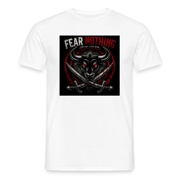 Stierkopf mit gekreuzten Schwertern - Männer T-Shirt - Weiß - Vorne - AI Model Male 178 dark (178cm)