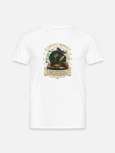 Oscar Wilde Zitat – Gothic Dark Academia Rose Art - Männer T-Shirt - Weiß