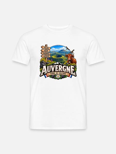 Auvergne – Land der Vulkane - Männer T-Shirt - Weiß