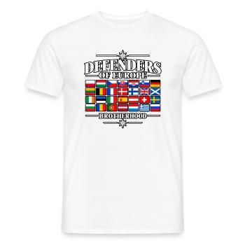 VERTEIDIGER EUROPAS - Männer T-Shirt - Weiß - Vorne - AI Model Male 178 dark (178cm)