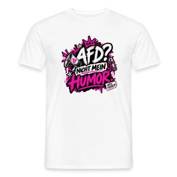 AfD? Nicht mein Humor - Männer T-Shirt - Weiß - Vorne - AI Model Male 178 dark (178cm)