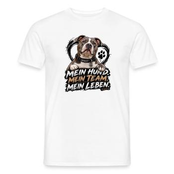 Listenhund mein Team fürs Leben - Männer T-Shirt - Weiß - Vorne - AI Model Male 178 dark (178cm)