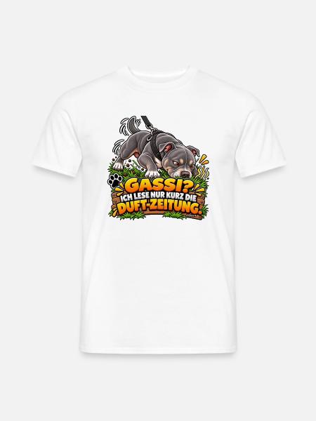 Gassi mit Schnüffelpause - Männer T-Shirt - Weiß