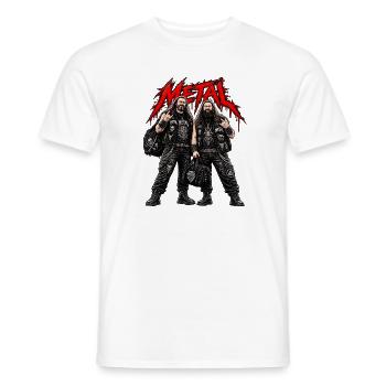 Zwillings-Metall-Ikonen - Männer T-Shirt - Weiß - Vorne - AI Model Male 178 dark (178cm)