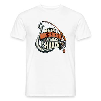 Mein Wochenende hat einen Haken – Lustiges Retro-A - Männer T-Shirt - Weiß - Vorne - AI Model Male 178 dark (178cm)