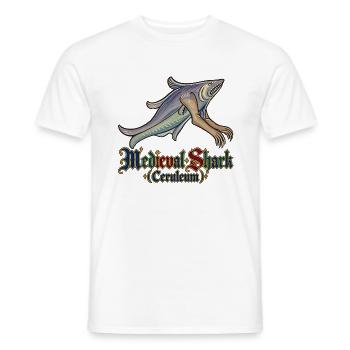 Mittelalterlicher Hai (Ceruleum) - Männer T-Shirt - Weiß - Vorne - AI Model Male 178 dark (178cm)