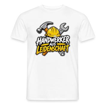 Handwerker aus Leidenschaft – Handwerker Design - Männer T-Shirt - Weiß - Vorne - AI Model Male 178 dark (178cm)