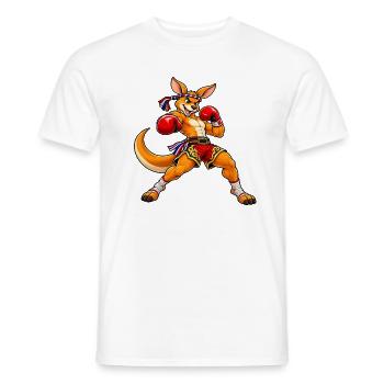 Muay Thai Känguru - Männer T-Shirt - Weiß - Vorne - AI Model Male 178 dark (178cm)