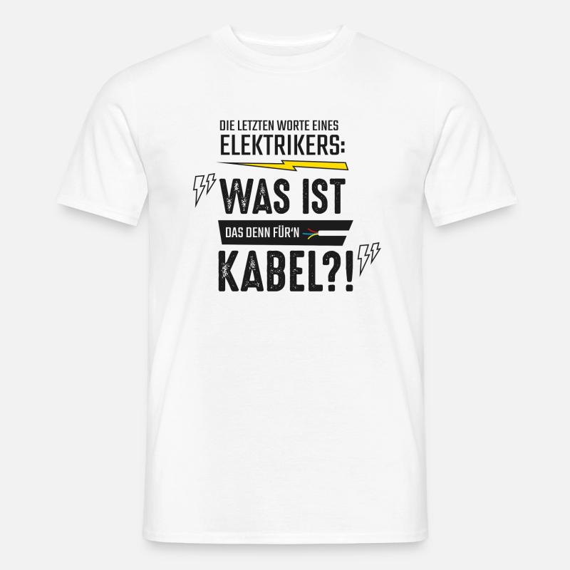 Der Elektriker - Männer T-Shirt - Weiß