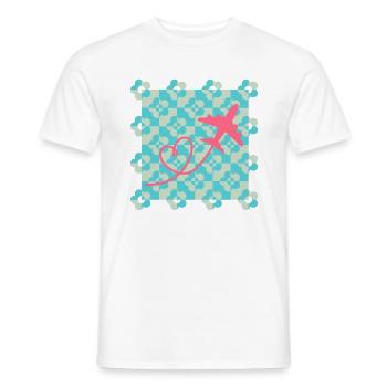 Adventure Shirt, Funny Traveler Airport Vacation - Men's T-Shirt - white - Front - AI Model Male 178 dark (178cm)